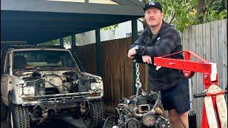 Mk Patrol Ute build Ep:4 Pulling out the old Engine