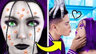 Mittwoch Addams! Extremes Makeover vom Goth-Girl zum Soft-Girl für meinen Schwarm von La La Liebe