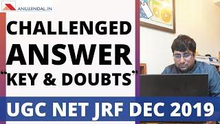 UGC NET  December 2019 Challenged Answer key & Doubts Shubham Sir