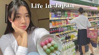 Living in Japan | productive days, groceries, makeup routine & cute japanese snacks!