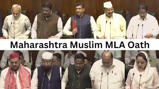 Muslim MLA oath in Maharashtra Assembly, Sajid Pathan, Haroon Khan, Aslam Shaikh, Amin, Mufti Ismail