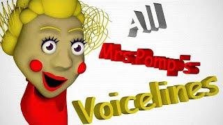 Mrs. Pomp Voicelines | Baldi's Basics