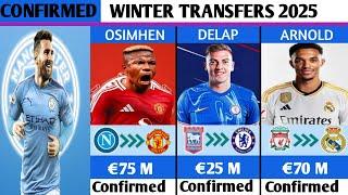 NEW CONFIRMED TRANSFERS & RUMOURS WINTER 2025OSIMHEN TO MAN UNITED,MESSI TO MAN CITY