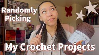 Randomly Picking My Crochet Projects