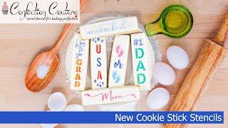 NEW! Cookie Stick Stencils | Confection Couture | DIY Designer Cookies