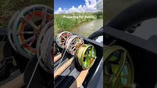 Fly fishing reels getting ready to do battle with giant #browntrout and #rainbowtrout