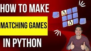 How to Code a Matching Game In Python Using PyGame! Full Guessing Game!!