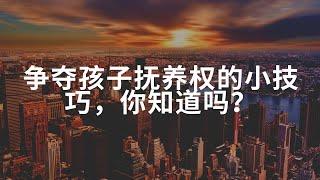 争夺孩子抚养权的小技巧，你知道吗？