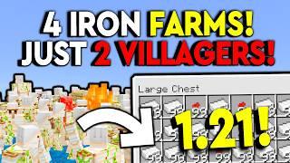 BEST INFINITE IRON FARM 1.21! Minecraft Bedrock MCPE/Xbox/PS4/Nintendo Switch/Windows 10