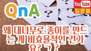 왜 대나무로 종이를 만드는 게 비효율적인 건가요? ㄱ ?