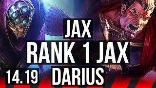 JAX vs DARIUS (TOP) | Rank 1 Jax, 72% winrate, Rank 8, 4k comeback | EUW Challenger | 14.19