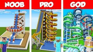 Minecraft NOOB vs PRO vs GOD: WATERPARK CHALLENGE in Minecraft / Animation