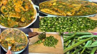 Watch how I prepared my hubby favourite soup/how to prepare delicious okra soup/ofe odogwu #cooking