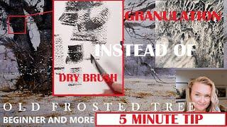 5 MINUTE EASY WATERCOLOR TIP Dry Brush Instead of Granulation from NINA VOLK