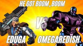 MvC2: Eduga (Team Scrub) vs Omegaredish (Combofiend) - He Got Boom Boom! [PC/Steam/Ranked]