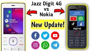 jazz digit 4g vs nokia kaios phone | new update in jazz digit 4g | kaios new mobile phones