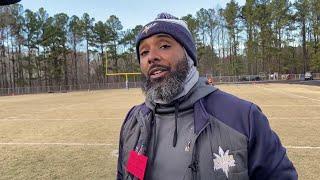 Varina football coach Marcus Lewis after 41-27 win over Dinwiddie in Region 4B championship