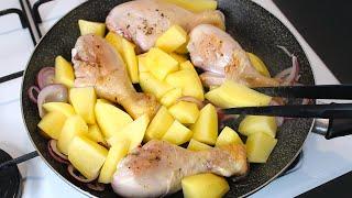 CHICKEN in the PAN with POTATOES!  Quick and Easy Recipe! 