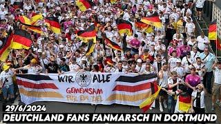 DEUTSCHLAND FANS FANMARSCH IN DORTMUND || Germany vs Denmark 29/6/2024