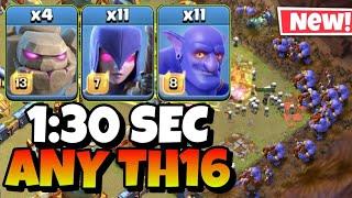 Th16 Golem Bowler Witch Attack With 10 Zap Spell | Best Th16 Attack Strategy in Clash of Clans