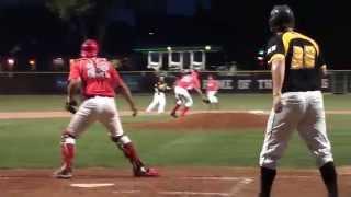 Hartford Hawks Jordan Stephans singles to left center