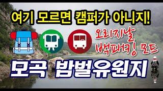 캠핑자연인의 모곡 밤벌유원지 무료캠핑 즐기기 Backpacking of Camping Nature's Rice Bumblebee Resort