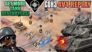 Fighting Fire with Tank Destroyer Spam! | 4v4 Black Gold | Company of Heroes 3 Replays #39