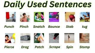 Action Verbs With Sentences And Pictures| Build Your Vocabulary | English words | Action Verbs |