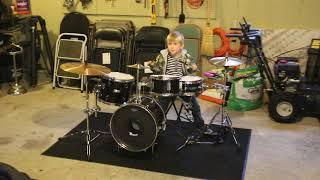 Karl on the drums