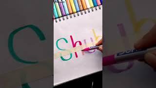 Brush pen letter writing || #creative #satisfying #trending