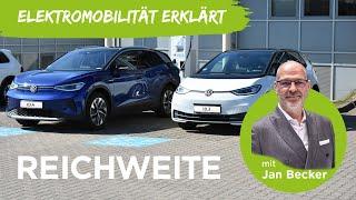 Elektromobilität erklärt - Reichweite