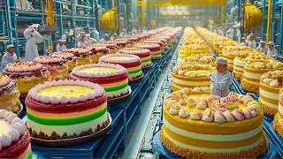 How Millions of Cakes Are Made in a Factory - Automatic Cakes Factory Process