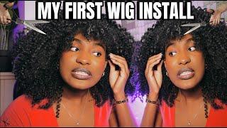 MY FIRST WIG INSTALL | The Perfect Kinky Curly Hair ‍️