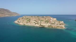 Fortress Spinalonga in Crete from above