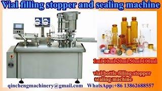 ORAL LIQUID FILLING AND SEALING MACHINE. ROTARY VIAL FILLER PLUG STOPPER AND SEALER(HIGH SPEED)