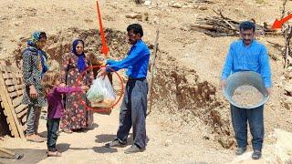 Hopeful return:  Nomadic Father arrived home with full hands