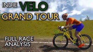 IndieVELO Virtual GRAND TOUR  - Full race analysis