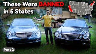 Making One Mercedes E320 Diesel from Two Cheap Salvage Cars