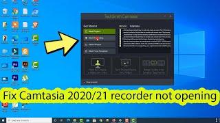 Fix camtasia 2020 record button not working