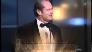 Jack Nicholson winning an Oscar® for "As Good as it Gets"