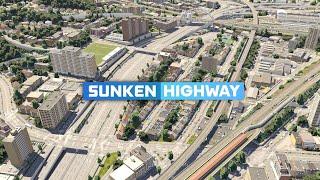 Building A Sunken Highway with On- and Off-Ramps in Cities Skylines 2