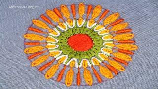 Hand Embroidery Stitch Fun, Different Types of Embroidery Stitch, Circle Designs-514