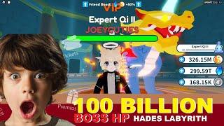 Weapon Fight Simulator - Hades Labyrinth Boss Fight 100 BILLION HEALTH