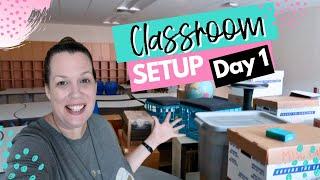 Classroom Setup 2024: First day setting up my new classroom in the DARK!