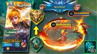 MANIAC! NEW SEASON FANNY BEST BUILD AND ROTATION FOR SOLO RANK! NEW SEASON FIRST SOLO RANK GAMEPLAY