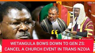 WETANGULA forced to Cancel a CHURCH event in TRANS NZOIA after GEN ZS tough WARNING