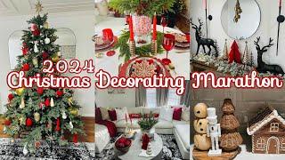 NEW  2024 CHRISTMAS DECORATING MARATHON | CHRISTMAS DECORATE WITH ME! | CHRISTMAS DECORATION IDEAS