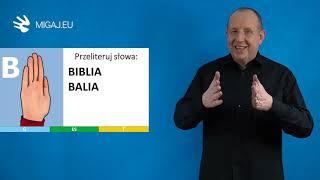 Nauka ALFABETU polskiego języka migowego (PJM) cz. 1 - lekcję prowadzi Olgierd Kosiba