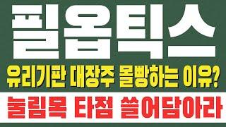 [필옵틱스 주가전망]  (이번주 핵심) 유리기판 대장주 몰빵하는 이유? 눌림목 타점 쓸어담아라 !!