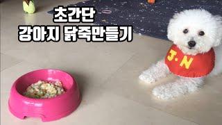 초간단 강아지 영양닭죽만들기 /Easy Home Cooked Dog Food Recipe (feat.chicken)